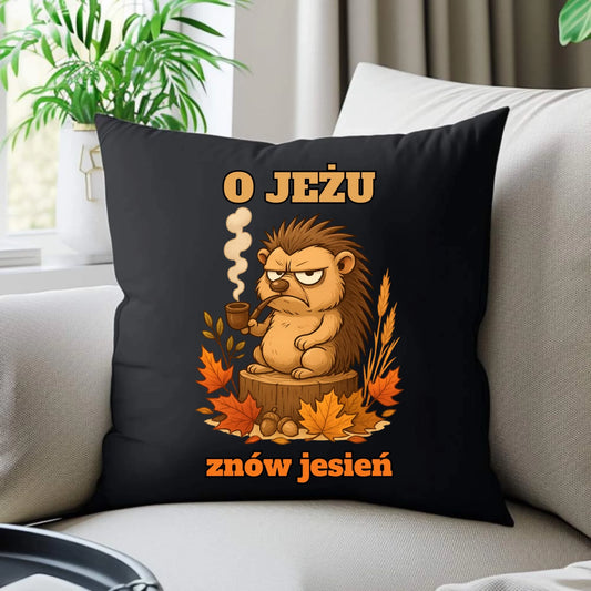 Poduszka dekoracyjna jesienna - O jeżu znów jesień JS20