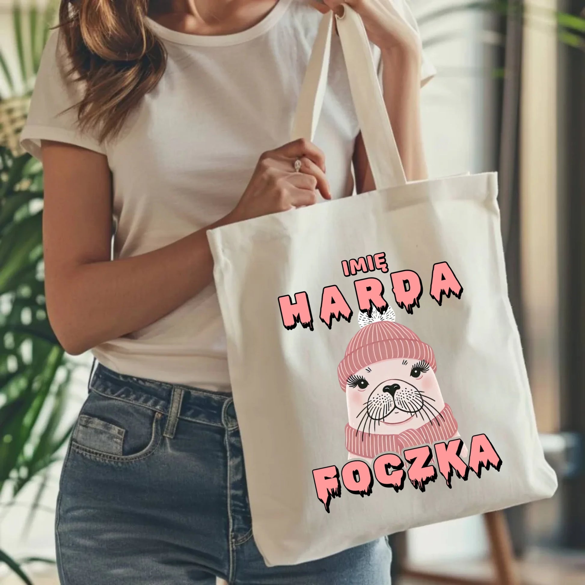 Torba - prezent dla morsa - Harda foczka - personalizowana HM05 - StoryCups.pl