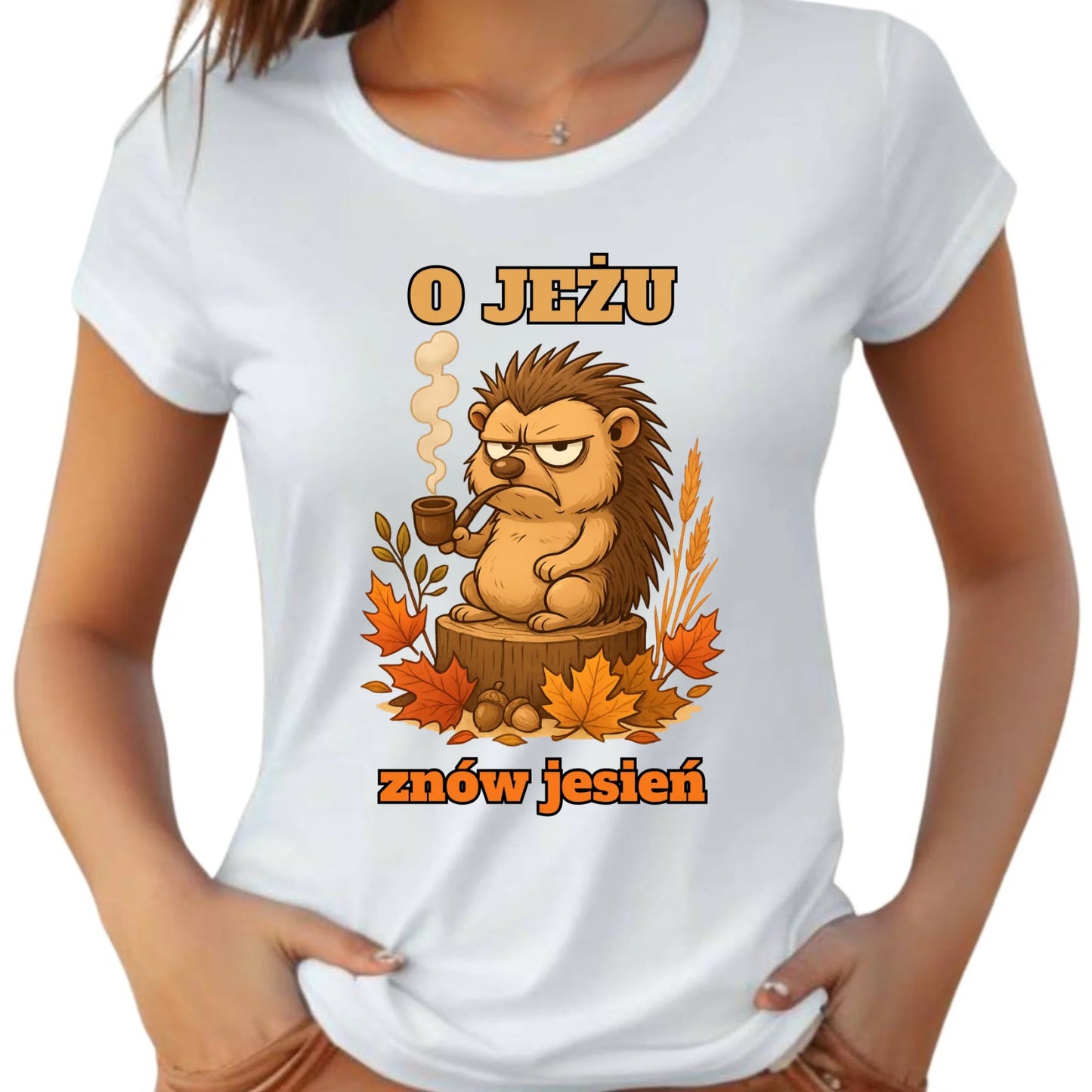 Koszulka damska jesienna - O jeżu znów jesień JS20 - StoryCups.pl
