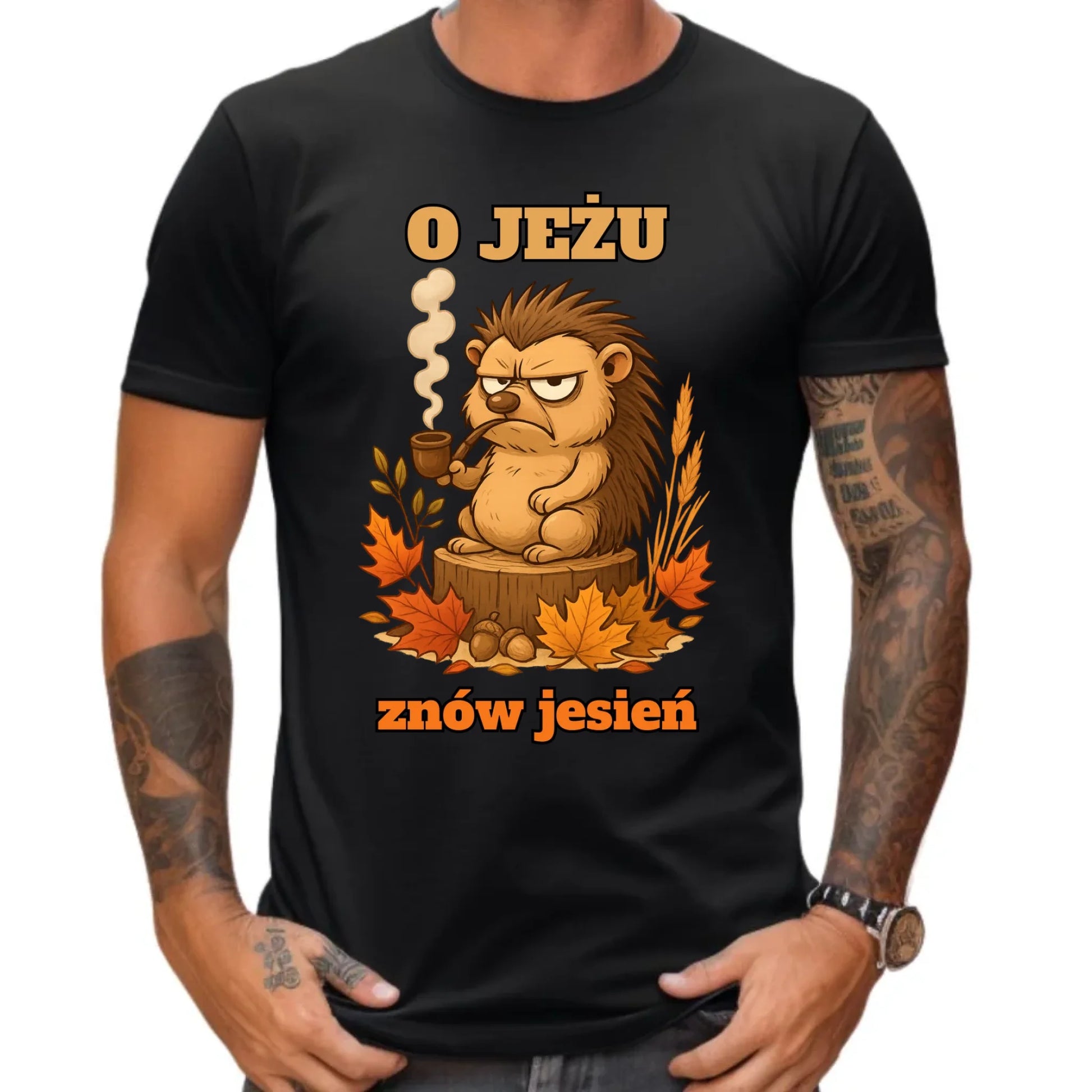 Koszulka męska jesienna - O jeżu znów jesień JS20 - StoryCups.pl