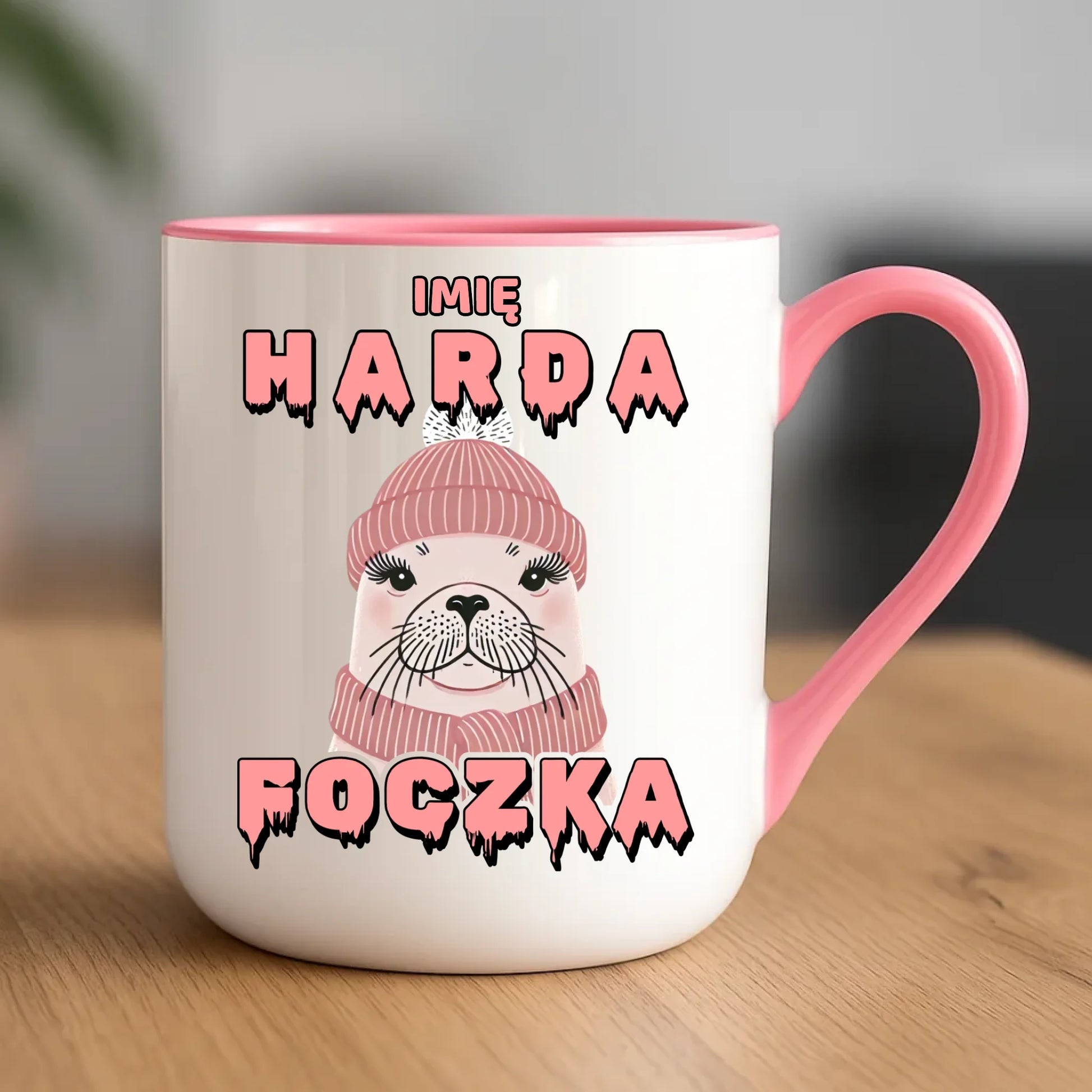 Kubek elegant - prezent dla morsa - Harda foczka - personalizowany HM05 - StoryCups.pl