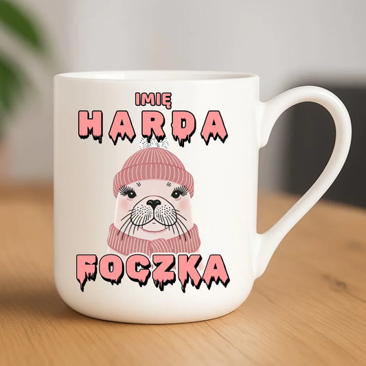 Kubek elegant - prezent dla morsa - Harda foczka - personalizowany HM05 - StoryCups.pl
