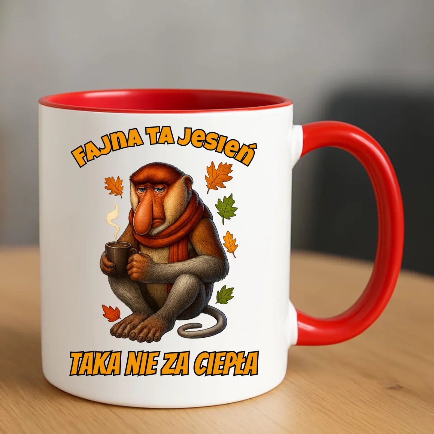 Kubek jesienny - Janusz Nosacz - Fajna ta jesień, taka nie za ciepła JS21 - StoryCups.pl