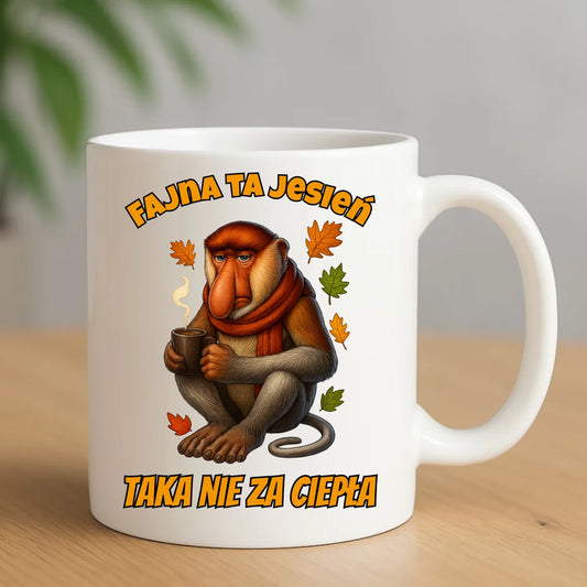 Kubek jesienny - Janusz Nosacz - Fajna ta jesień, taka nie za ciepła JS21 - StoryCups.pl