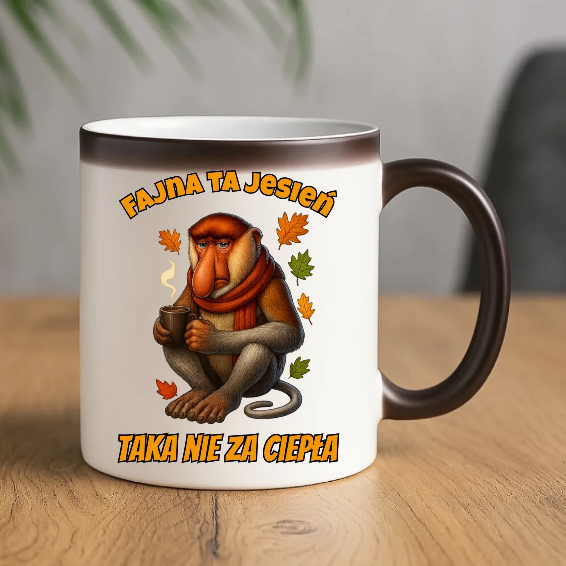 Kubek magiczny jesienny - Janusz Nosacz - Fajna ta jesień, taka nie za ciepła JS21 - StoryCups.pl