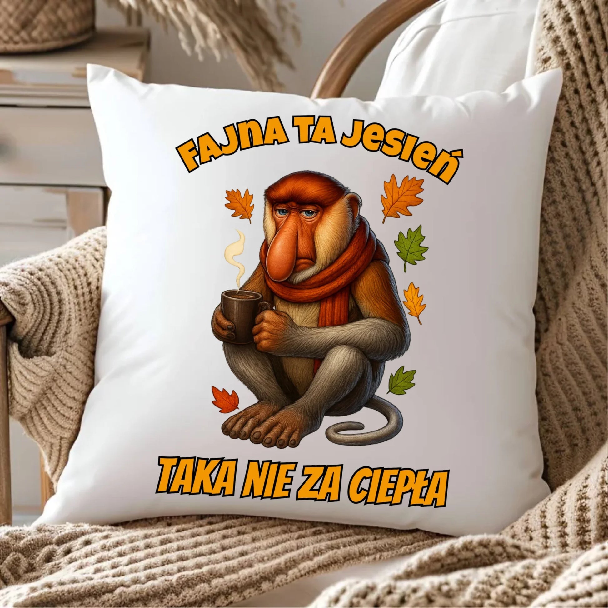 Poduszka jesienna - Janusz Nosacz - Fajna ta jesień, taka nie za ciepła JS21 - StoryCups.pl