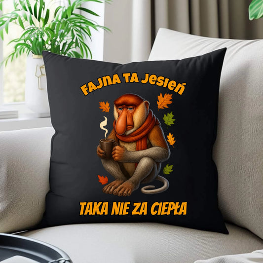 Poduszka dekoracyjna jesienna - Janusz Nosacz - Fajna ta jesień, taka nie za ciepła JS21