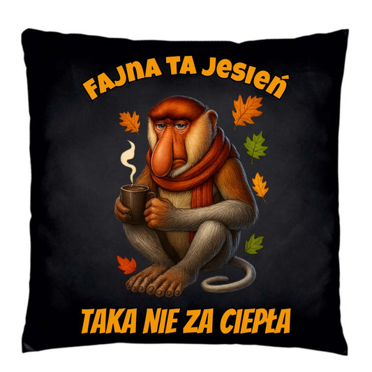 Poduszka dekoracyjna jesienna - Janusz Nosacz - Fajna ta jesień, taka nie za ciepła JS21