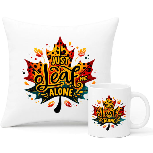 Zestaw poduszka i kubek jesienny - Just leaf me alone JS22