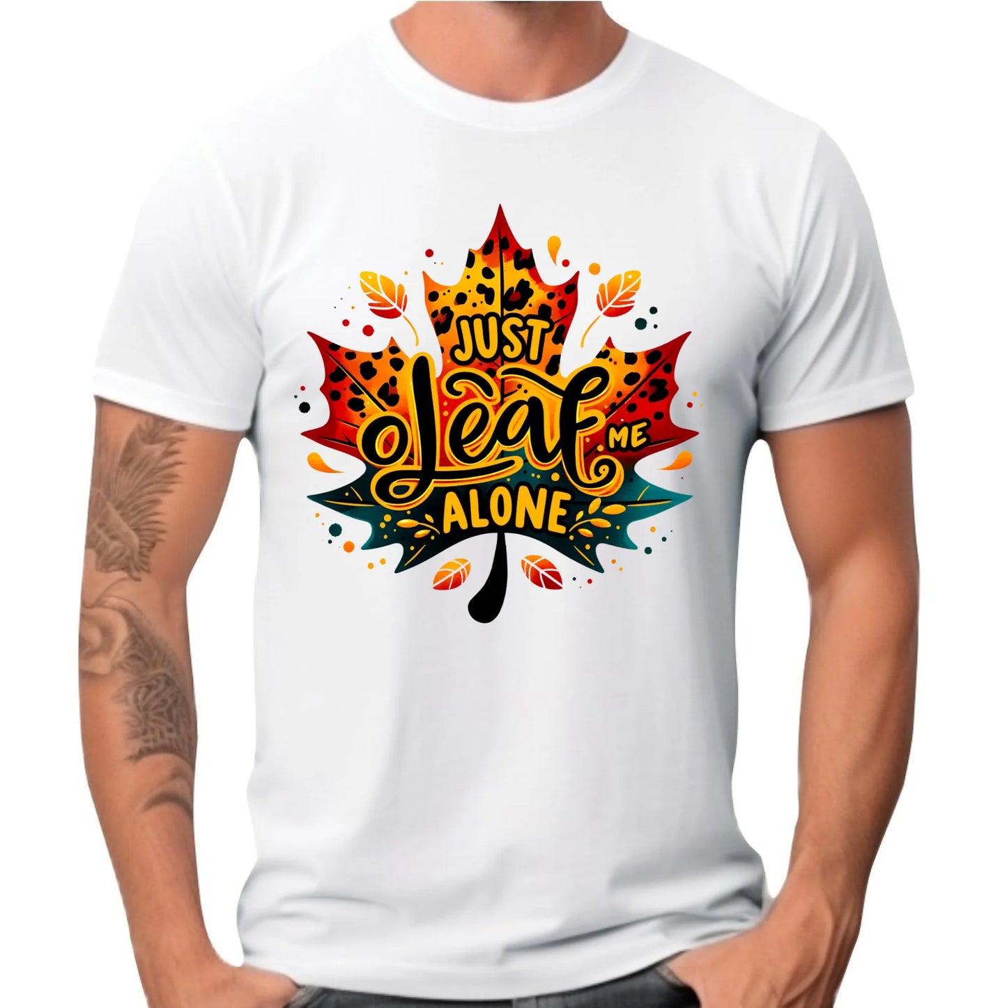 Koszulka męska jesienna - Just leaf me alone JS22 - StoryCups.pl