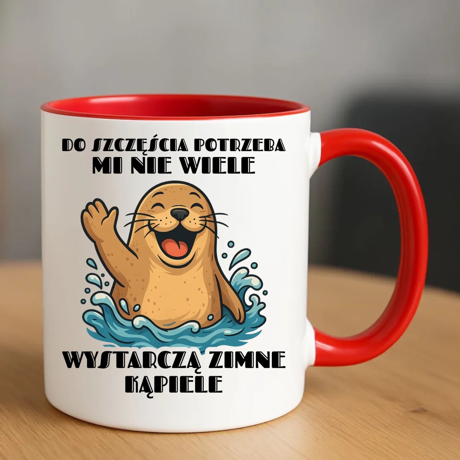 Kubek - prezent dla morsa - Do szczęścia potrzeba mi nie wiele HM06 - StoryCups.pl