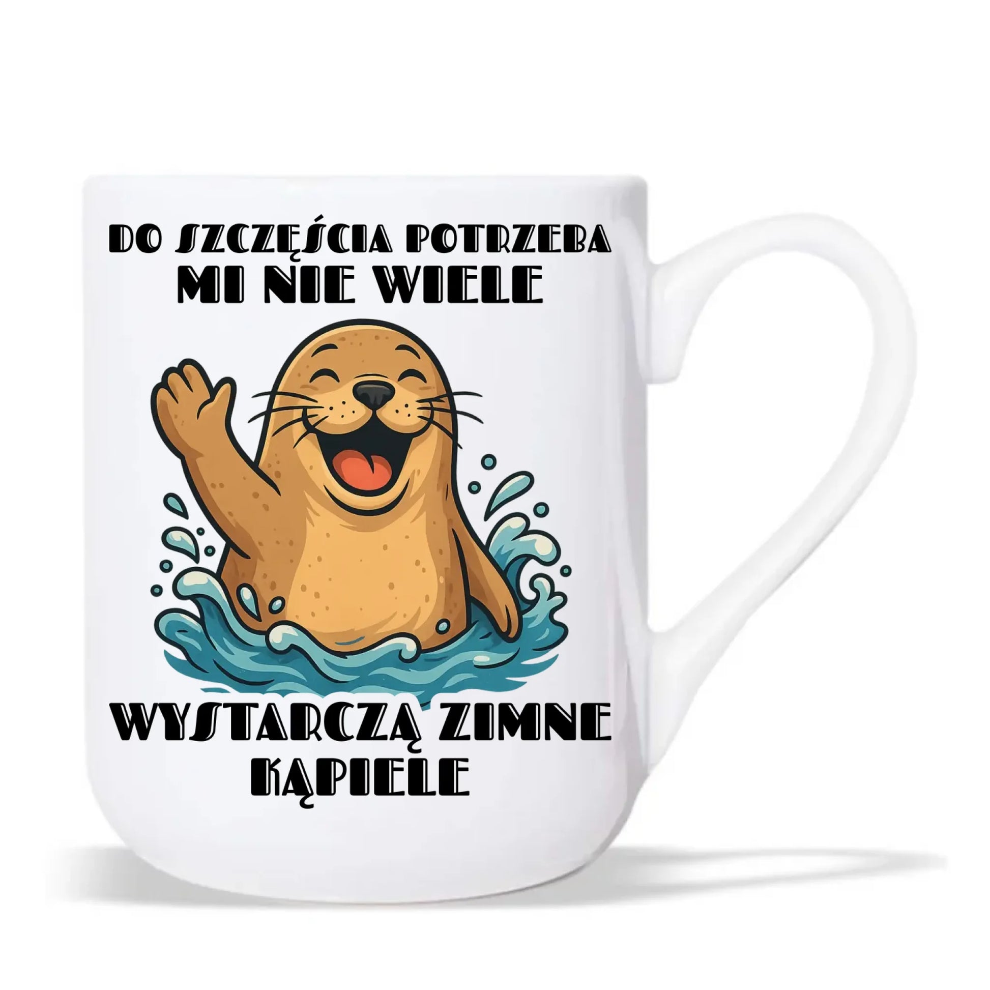 Kubek elegant - prezent dla morsa - Do szczęścia potrzeba mi nie wiele HM06 - StoryCups.pl