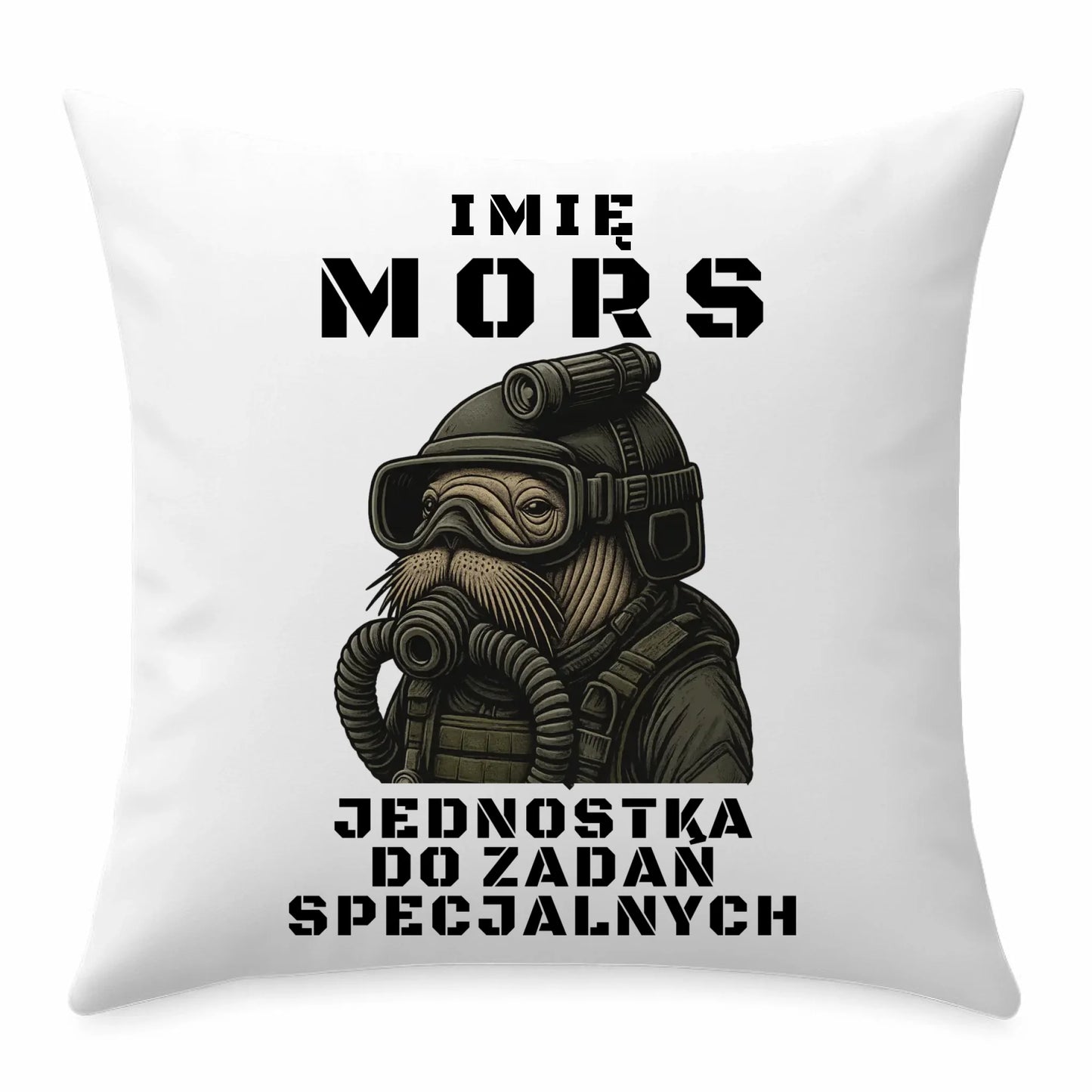 Poduszka - prezent dla morsa - Mors do zadań specjalnych - personalizowana HM07 - StoryCups.pl