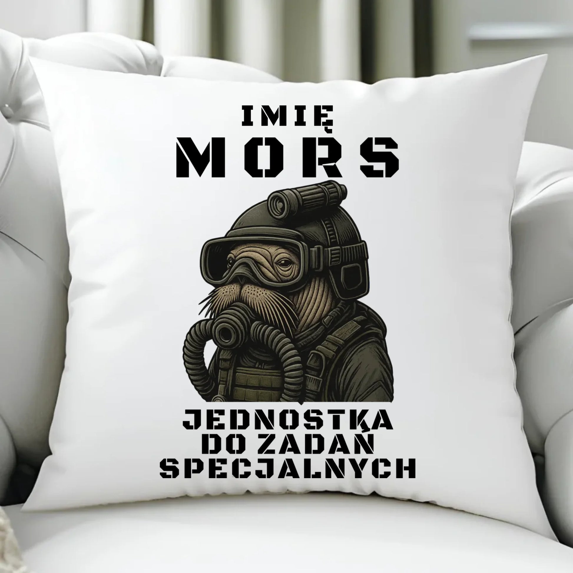 Poduszka - prezent dla morsa - Mors do zadań specjalnych - personalizowana HM07 - StoryCups.pl