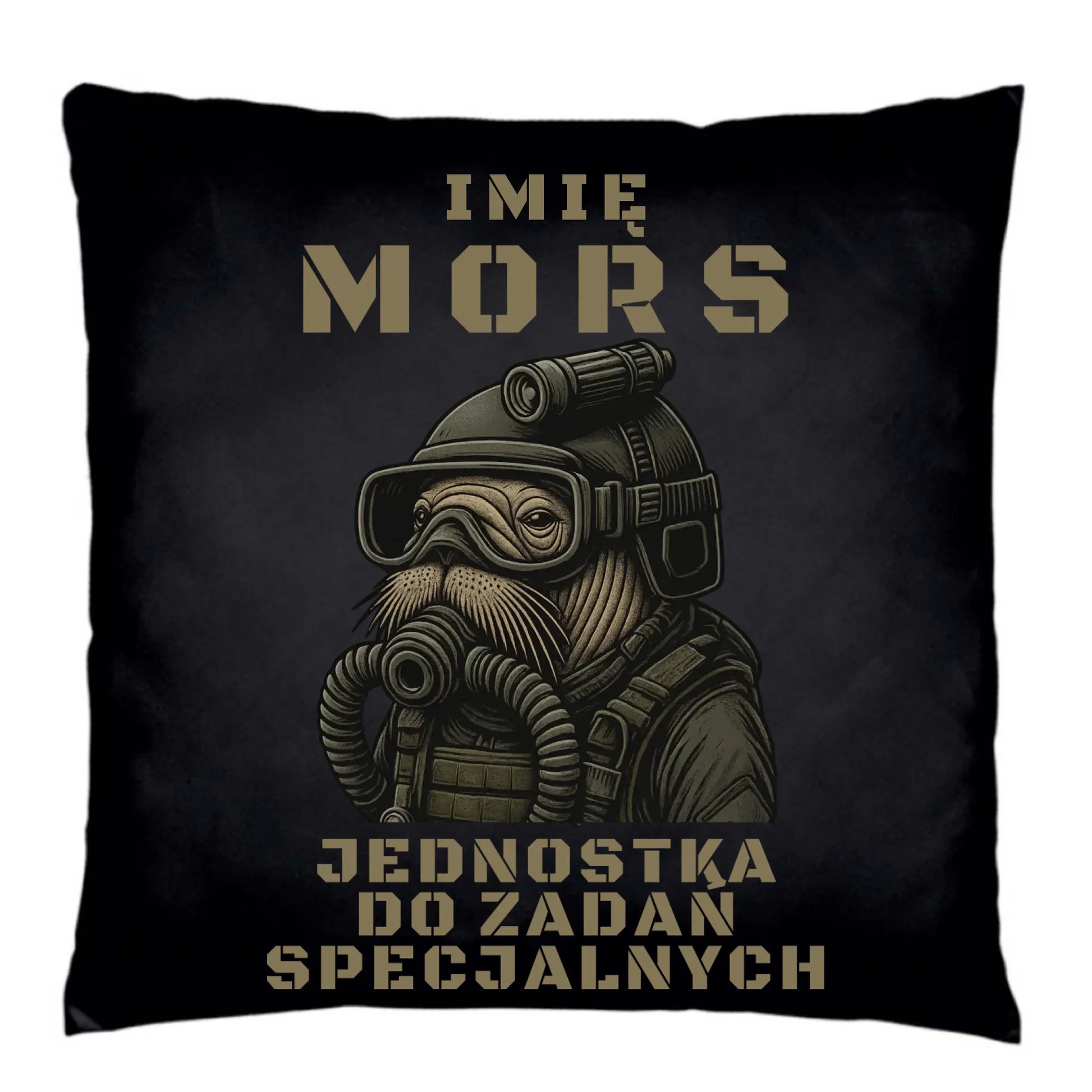 Poduszka dekoracyjna - prezent dla morsa - Mors do zadań specjalnych - personalizowana HM07 - StoryCups.pl