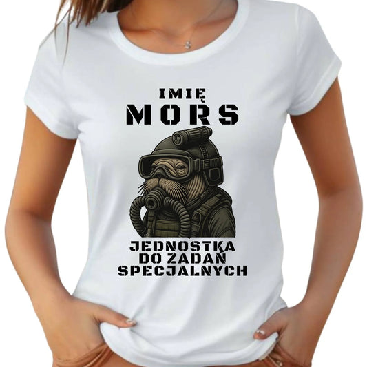 Koszulka damska - prezent dla morsa - Mors do zadań specjalnych - personalizowana HM07 - StoryCups.pl