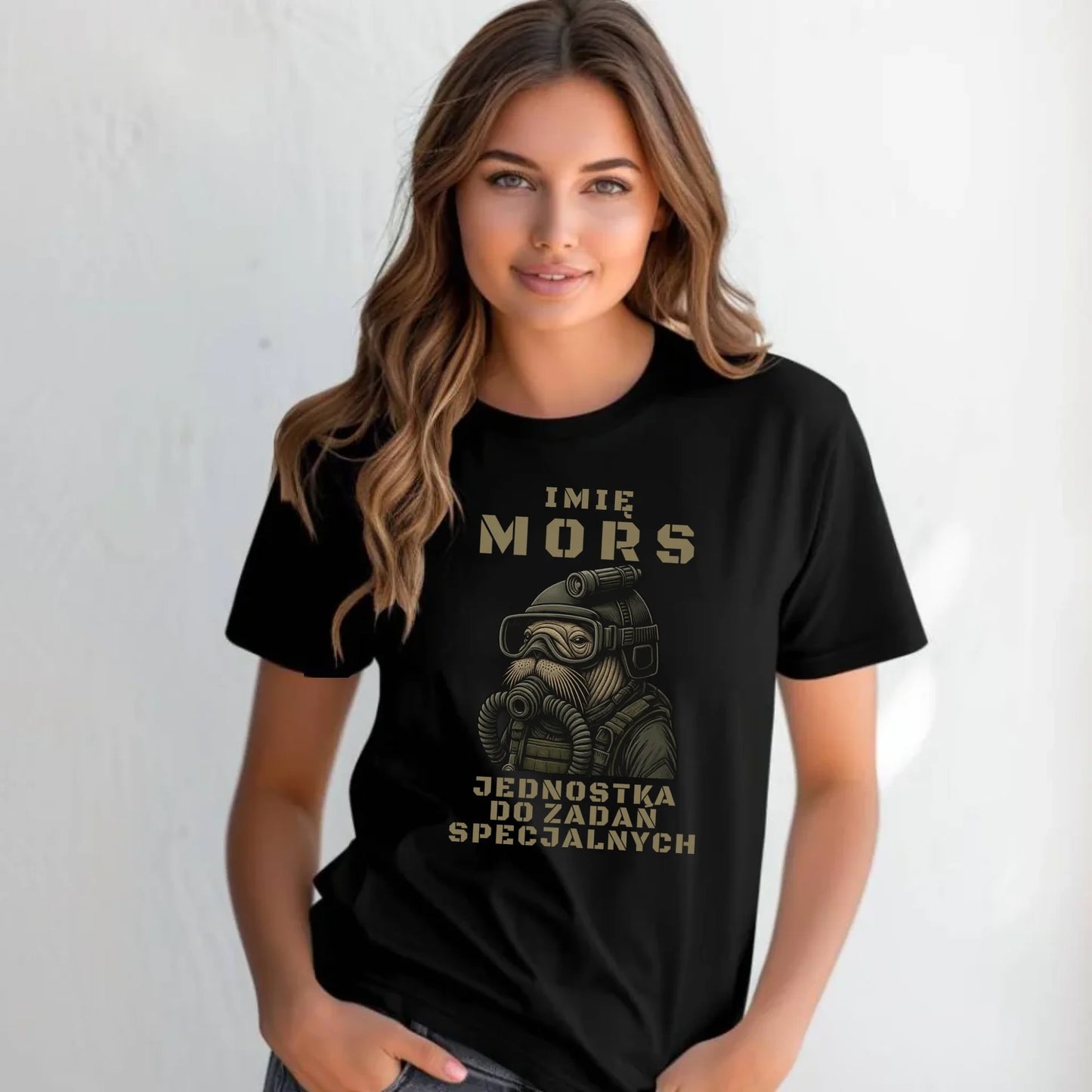 Koszulka damska - prezent dla morsa - Mors do zadań specjalnych - personalizowana HM07 - StoryCups.pl