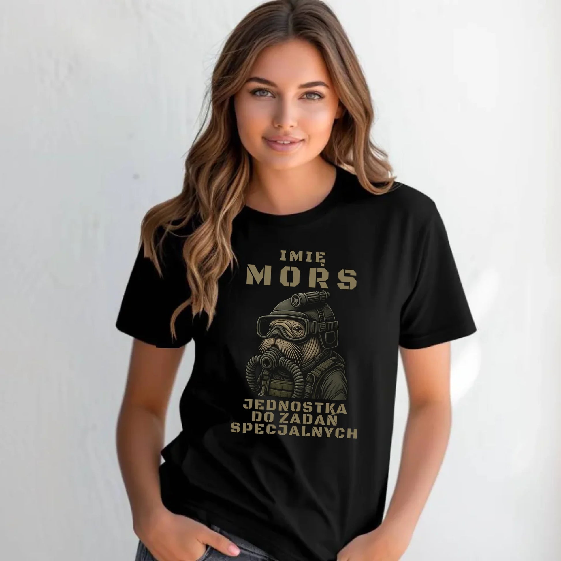 Koszulka damska - prezent dla morsa - Mors do zadań specjalnych - personalizowana HM07 - StoryCups.pl