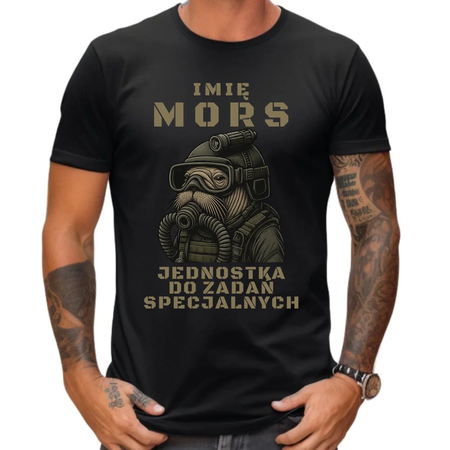 Koszulka męska - prezent dla morsa - Mors do zadań specjalnych - personalizowana HM07 - StoryCups.pl