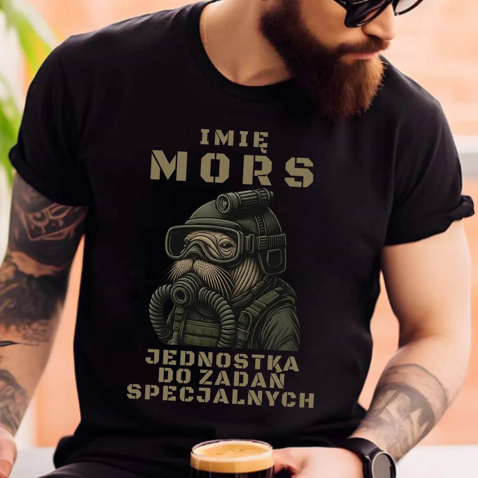 Koszulka męska - prezent dla morsa - Mors do zadań specjalnych - personalizowana HM07 - StoryCups.pl