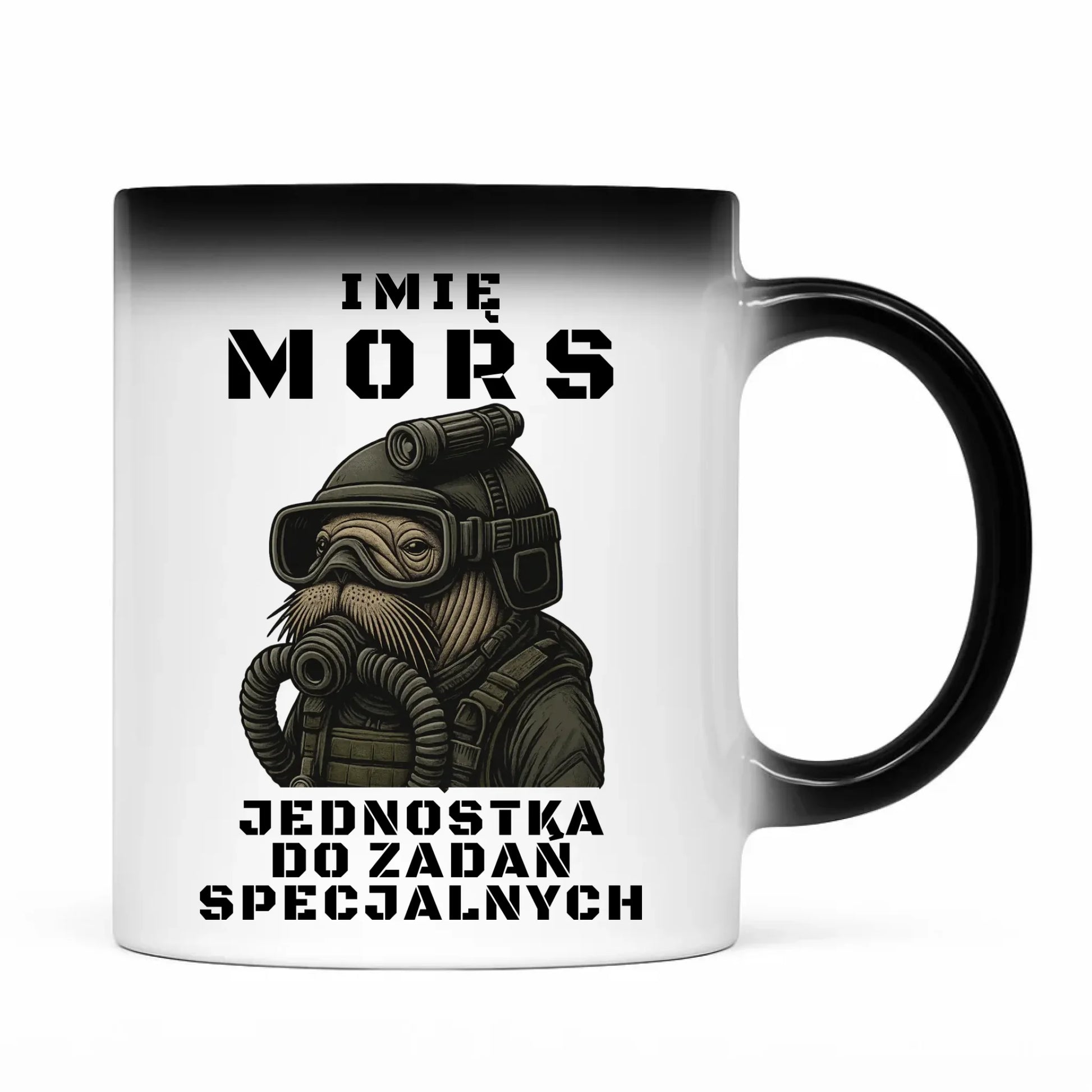 Kubek magiczny - prezent dla morsa - Mors do zadań specjalnych - personalizowany HM07 - StoryCups.pl