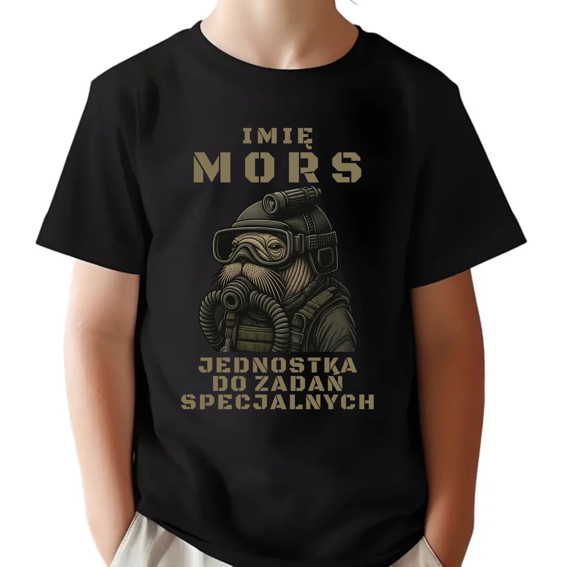 Koszulka dziecięca - prezent dla morsa - Mors do zadań specjalnych - personalizowana HM07 - StoryCups.pl