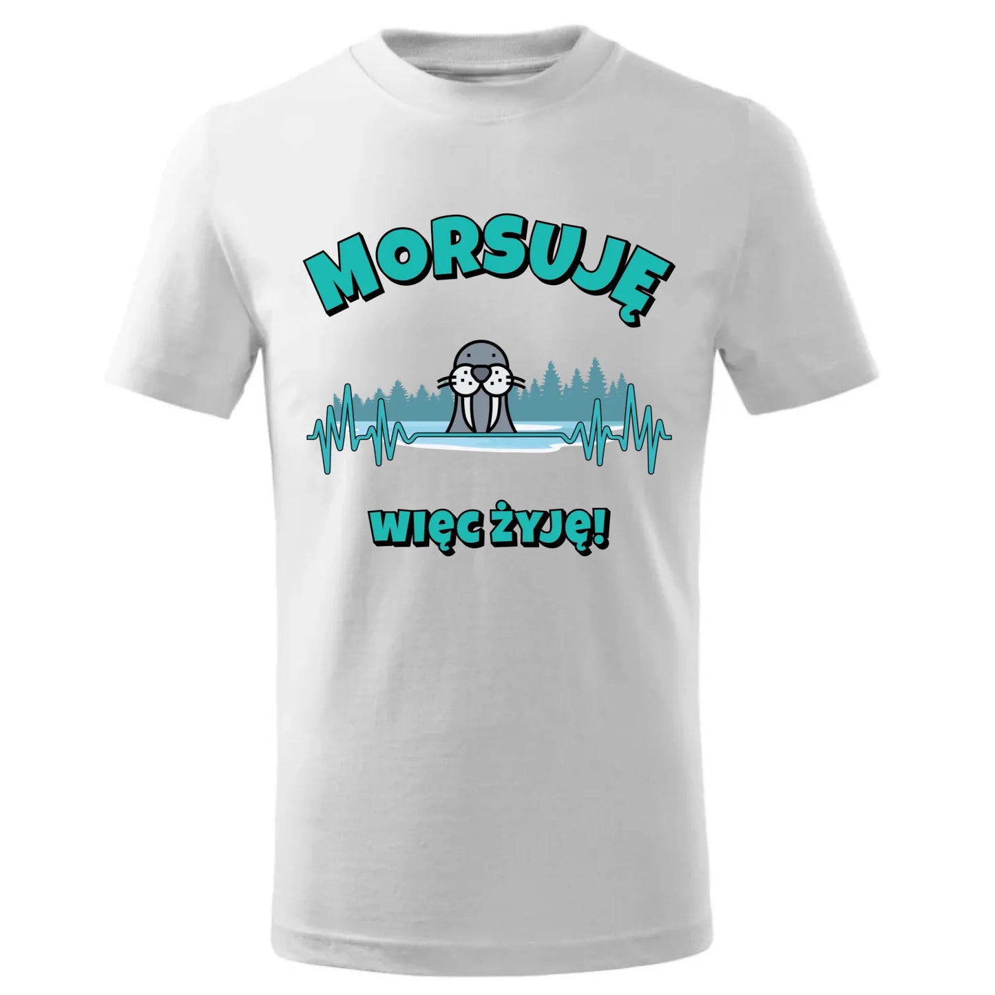 Koszulka dziecięca - prezent dla morsa - Morsuję więc żyję - Mors HM02 - StoryCups.pl