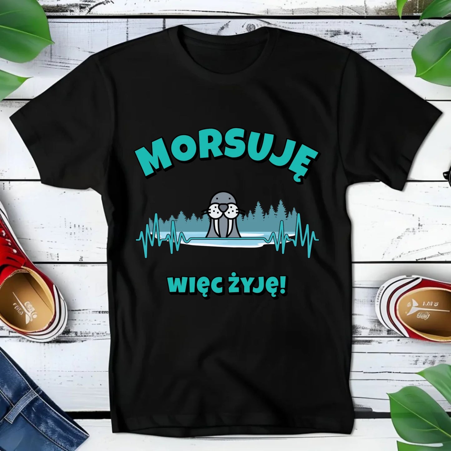 Koszulka dziecięca - prezent dla morsa - Morsuję więc żyję - Mors HM02 - StoryCups.pl