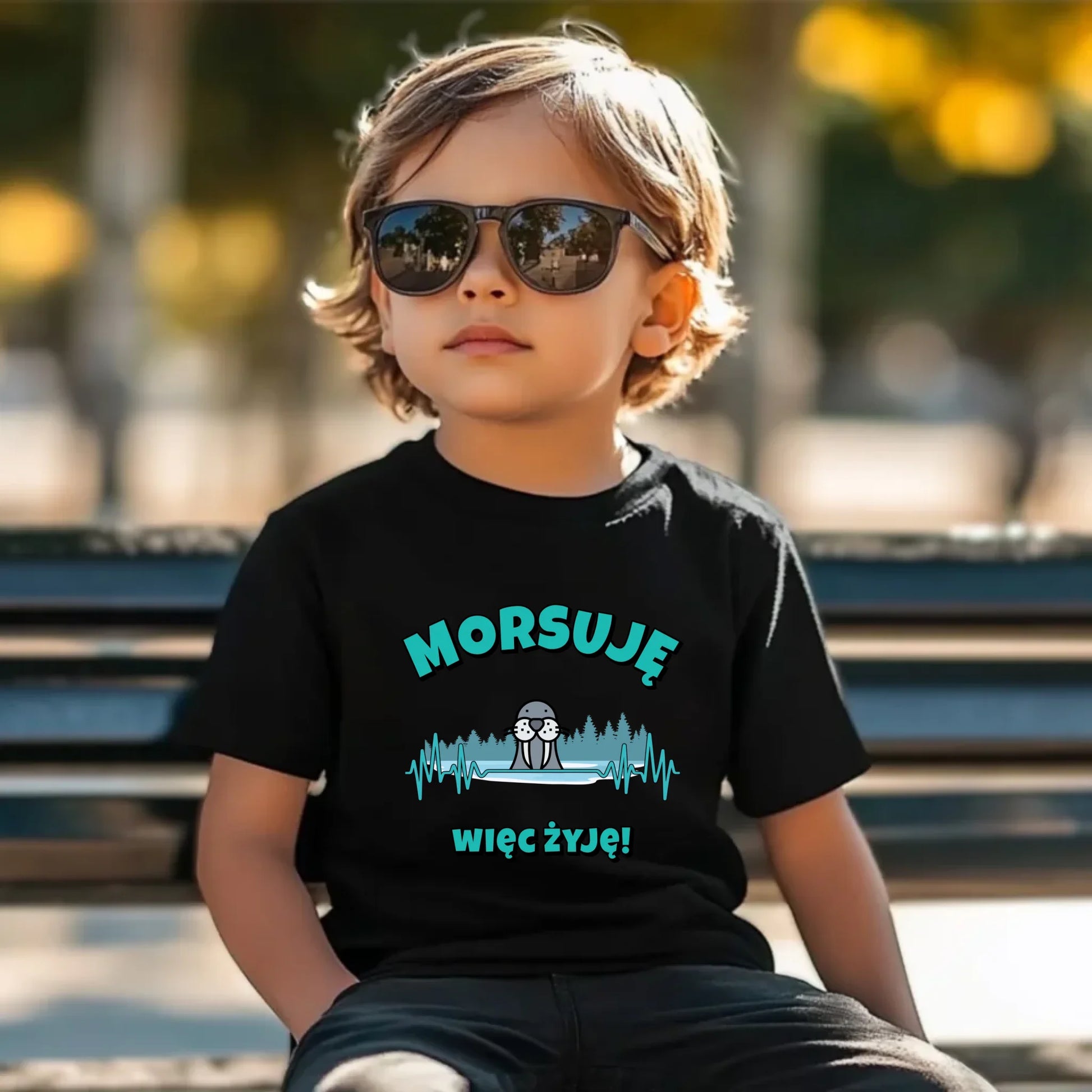 Koszulka dziecięca - prezent dla morsa - Morsuję więc żyję - Mors HM02 - StoryCups.pl