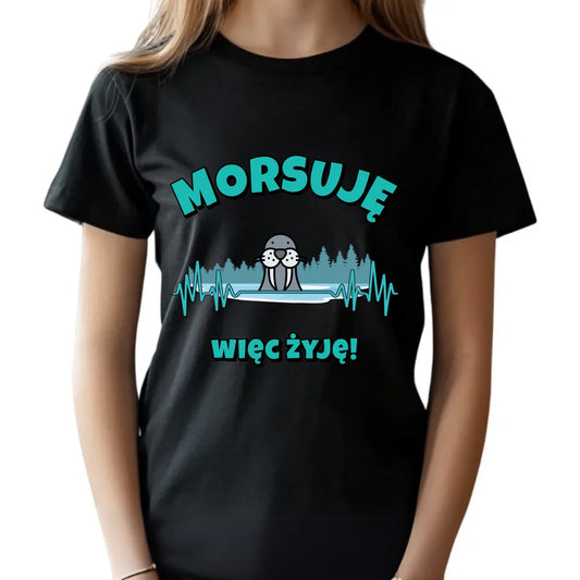 Koszulka dziecięca - prezent dla morsa - Morsuję więc żyję - Mors HM02 - StoryCups.pl