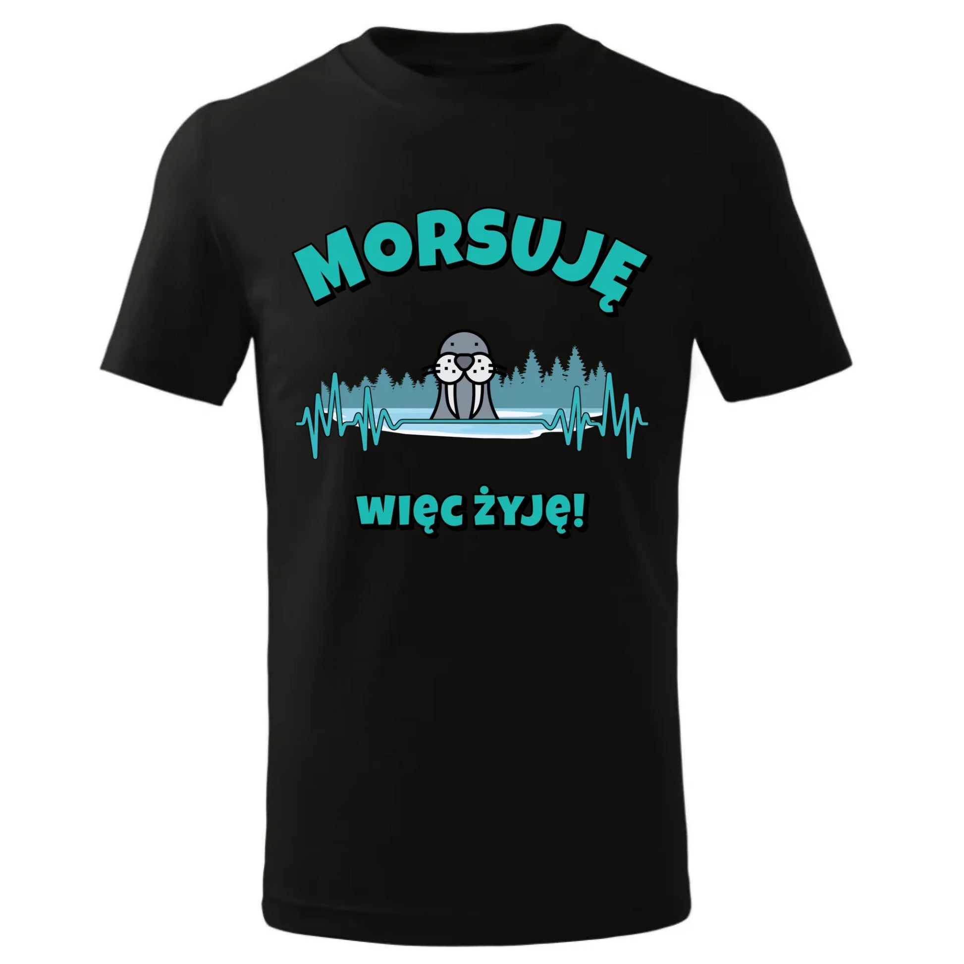 Koszulka dziecięca - prezent dla morsa - Morsuję więc żyję - Mors HM02 - StoryCups.pl