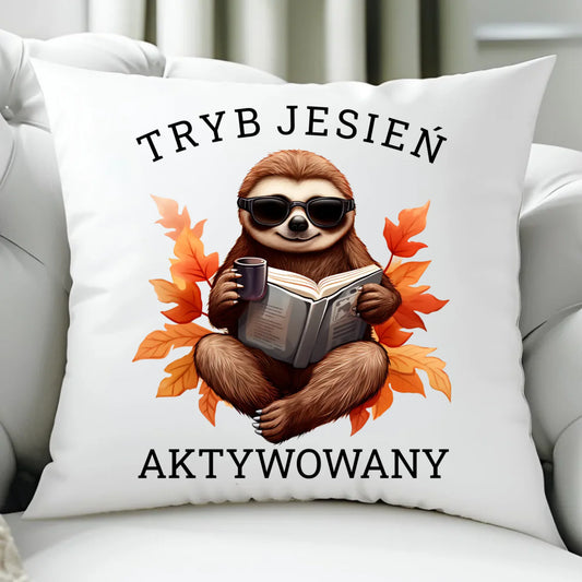 Poduszka jesienna - Leniwiec - Tryb jesień aktywowany JS23 - StoryCups.pl