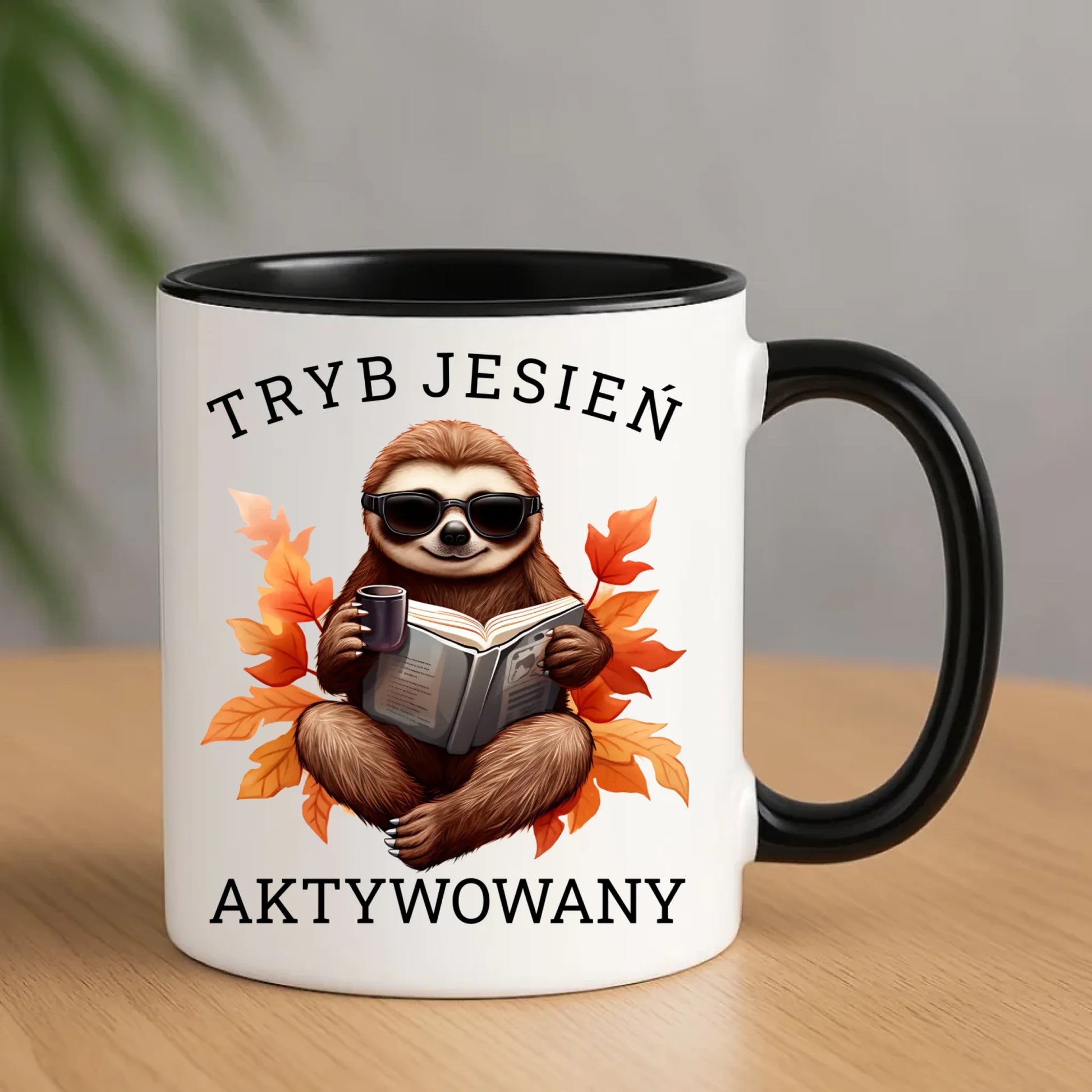 Kubek jesienny - Leniwiec - Tryb jesień aktywowany JS23 - StoryCups.pl
