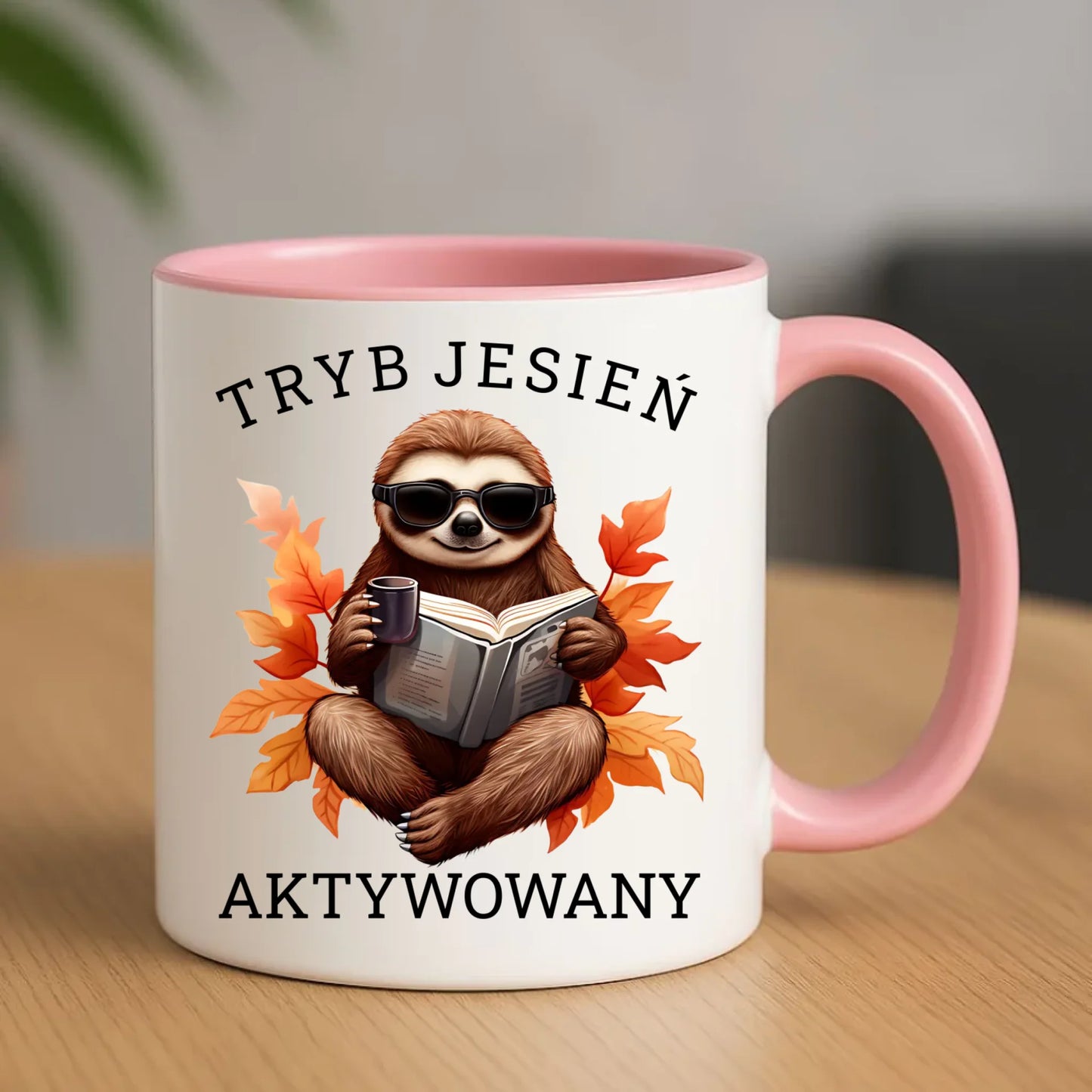 Kubek jesienny - Leniwiec - Tryb jesień aktywowany JS23 - StoryCups.pl