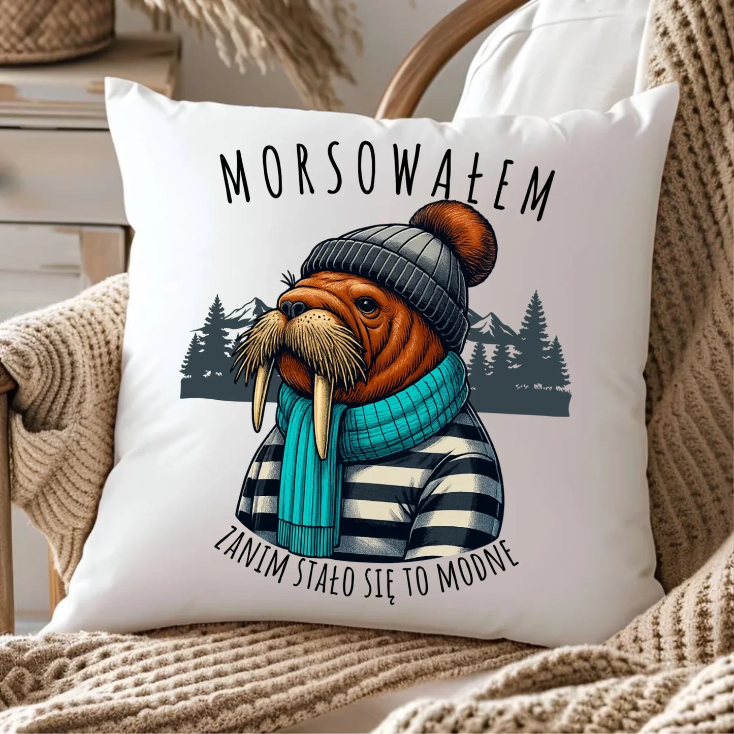 Poduszka - prezent dla morsa - Morsowałem zanim stało się to modne - Mors HM08 - StoryCups.pl