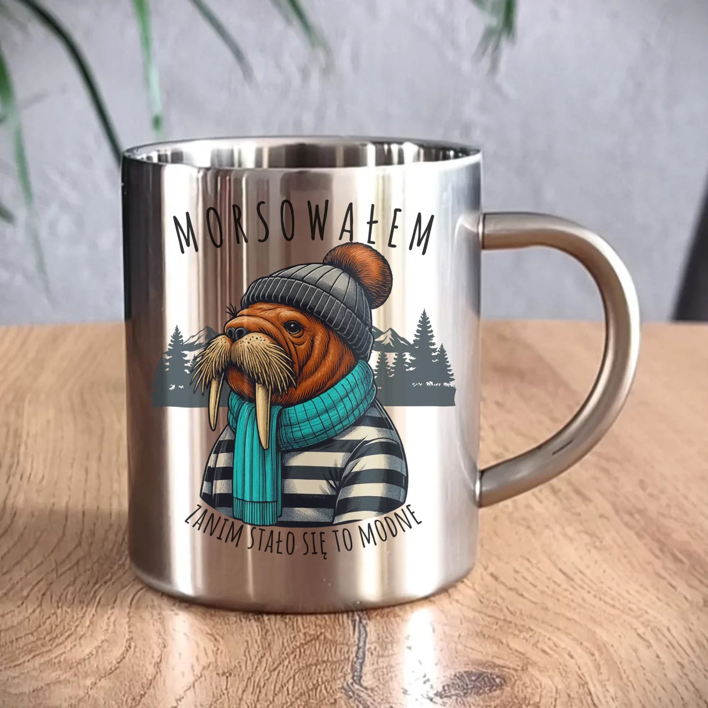 Kubek metalowy - prezent dla morsa - Morsowałem zanim stało się to modne - Mors HM08 - StoryCups.pl