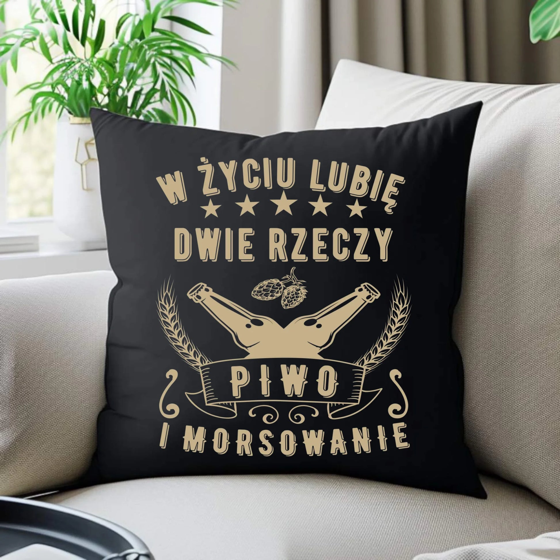 Poduszka dekoracyjna - prezent dla morsa - Piwo i morsowanie - Mors HM09 - StoryCups.pl