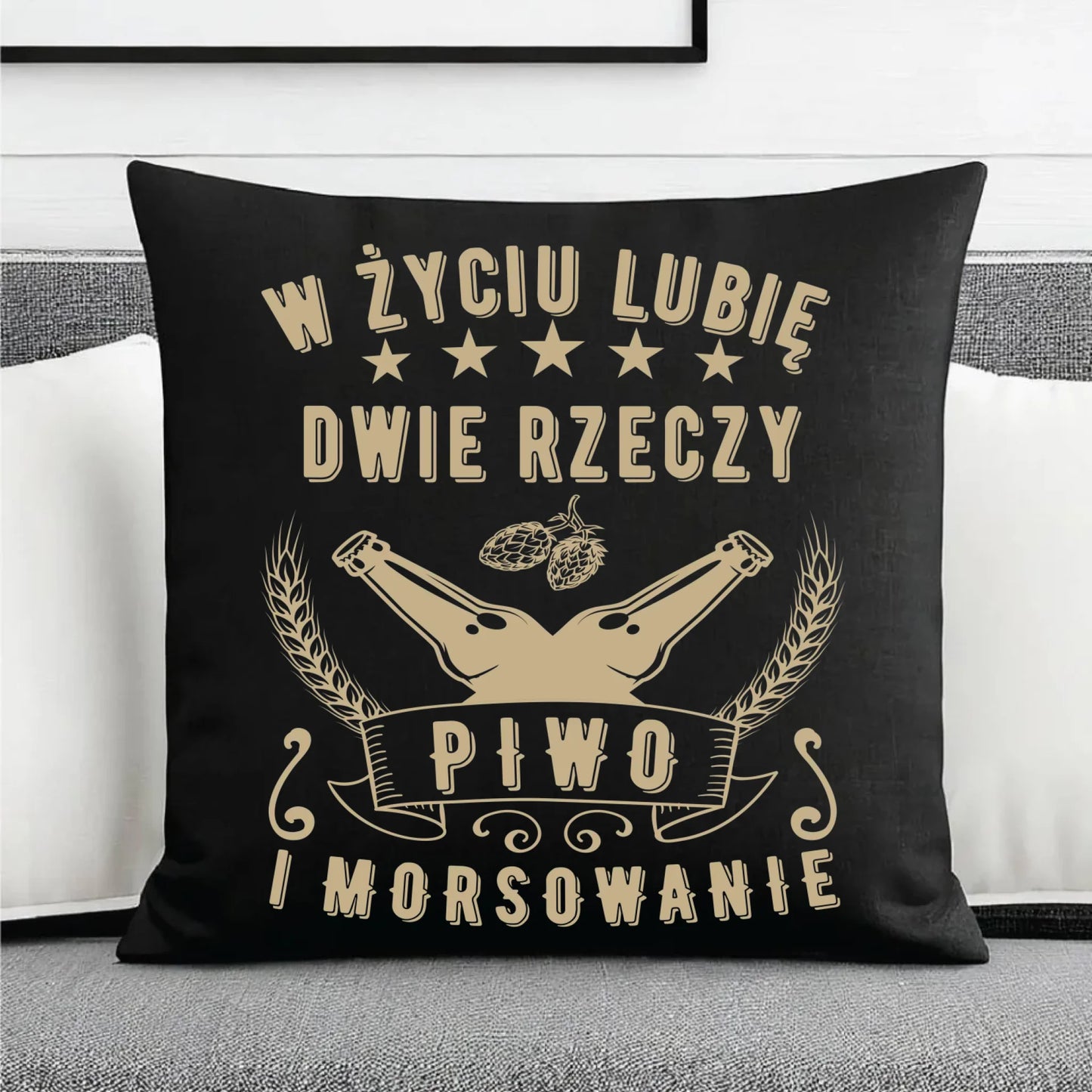 Poduszka dekoracyjna - prezent dla morsa - Piwo i morsowanie - Mors HM09 - StoryCups.pl