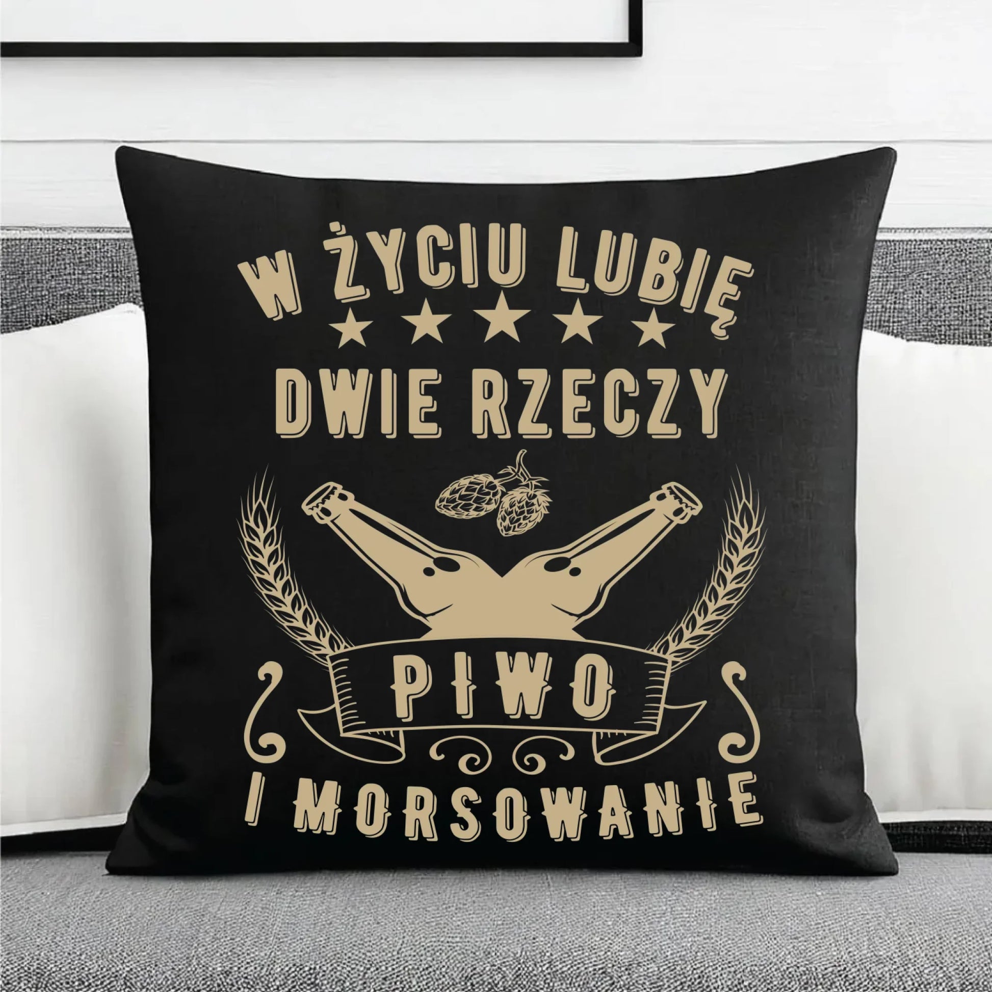 Poduszka dekoracyjna - prezent dla morsa - Piwo i morsowanie - Mors HM09 - StoryCups.pl