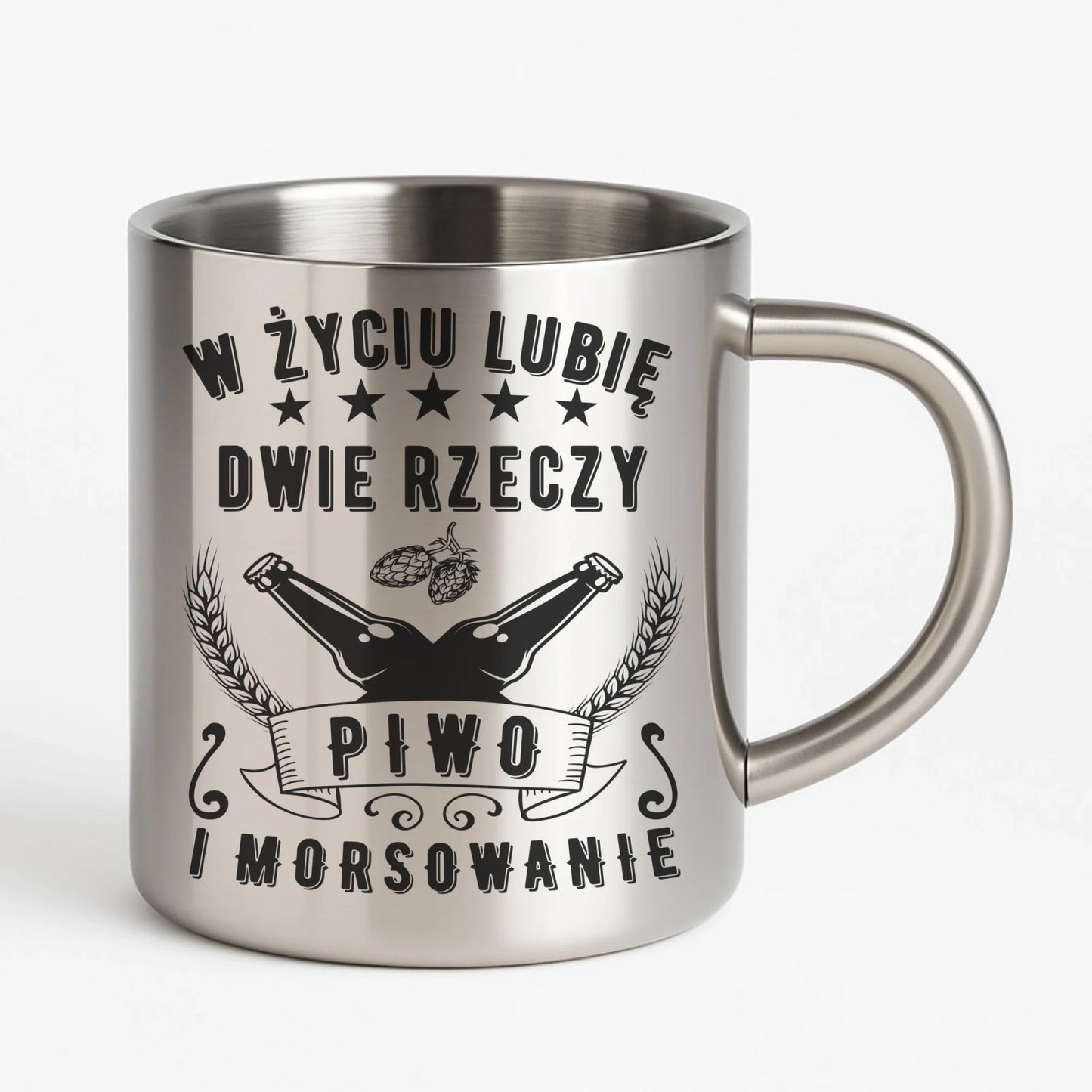 Kubek metalowy - prezent dla morsa - Piwo i morsowanie - Mors HM09 - StoryCups.pl