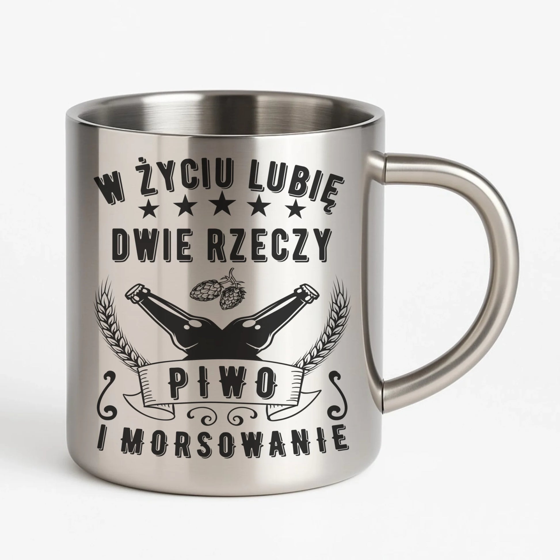 Kubek metalowy - prezent dla morsa - Piwo i morsowanie - Mors HM09 - StoryCups.pl