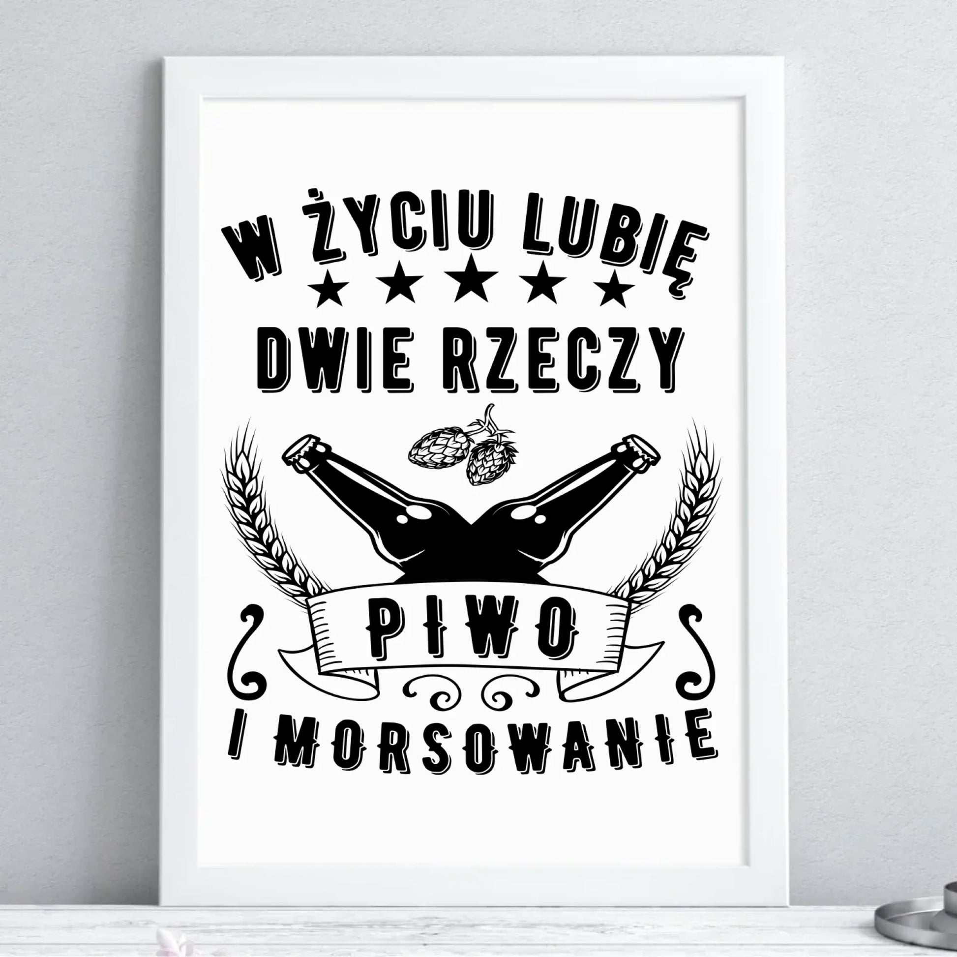 Plakat w ramie - prezent dla morsa - Piwo i morsowanie - Mors HM09 - StoryCups.pl