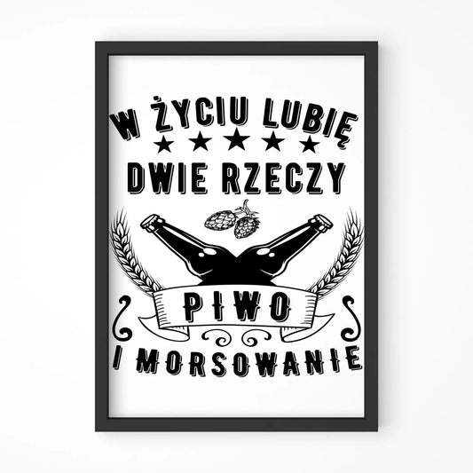 Plakat w ramie - prezent dla morsa - Piwo i morsowanie - Mors HM09 - StoryCups.pl