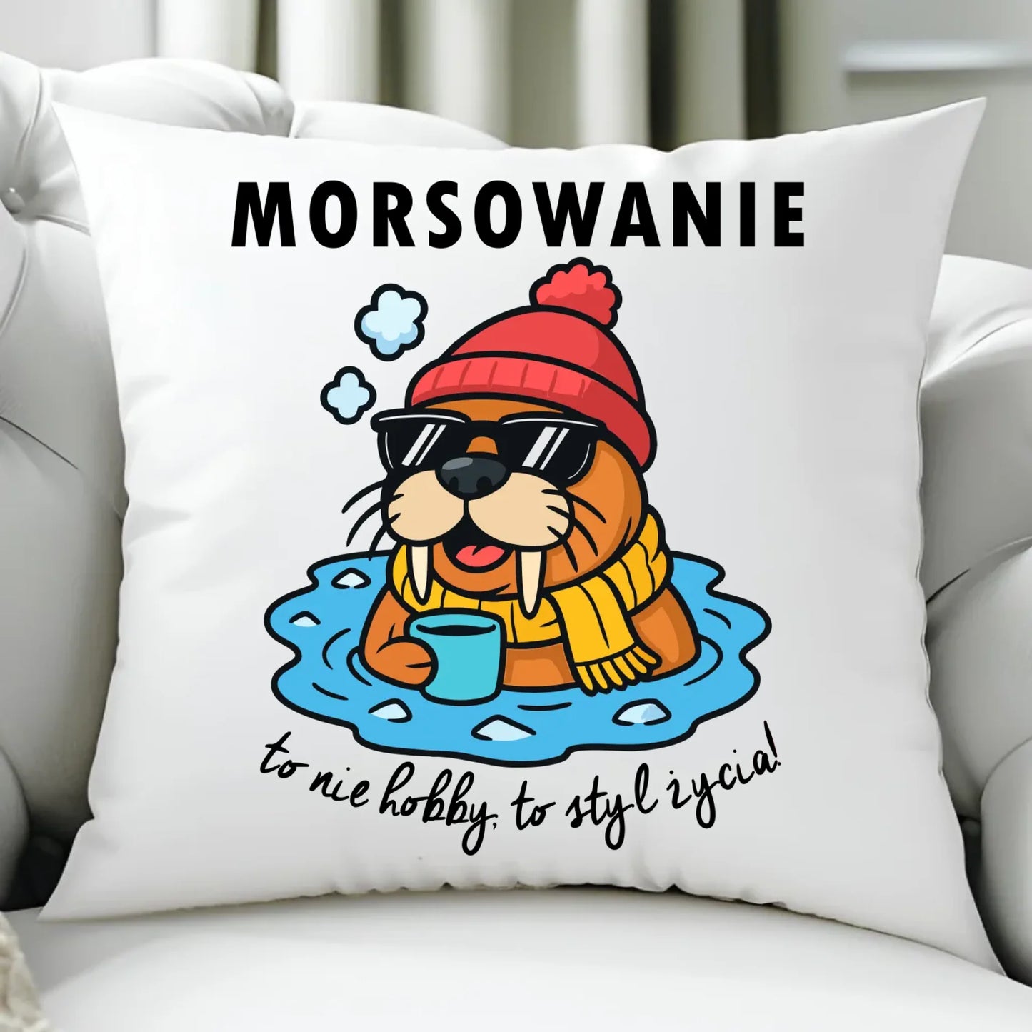 Poduszka - prezent dla morsa - Morsowanie to styl życia HM10 - StoryCups.pl