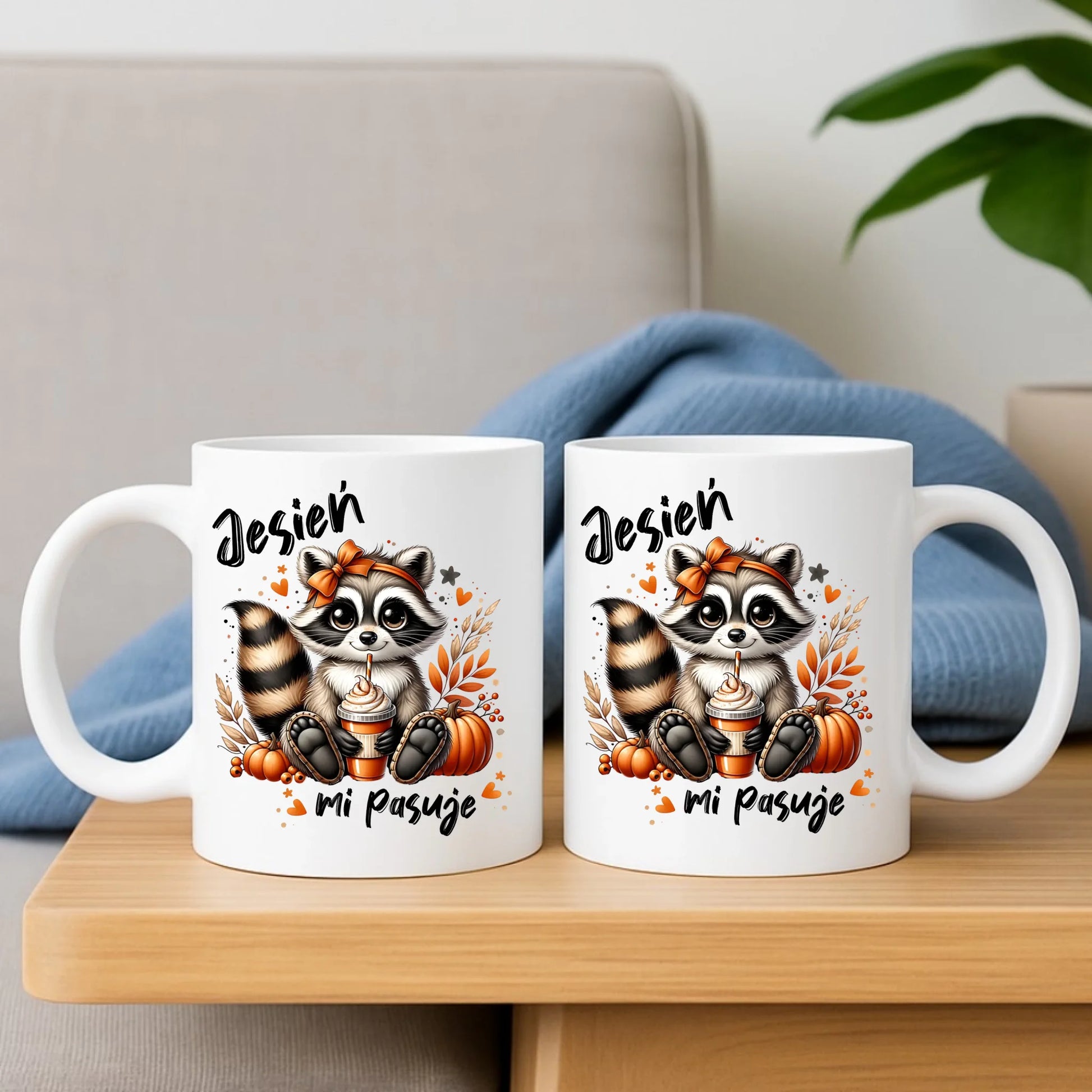 Zestaw poduszka i kubek jesienny - Jesień mi pasuje JS25 - StoryCups.pl