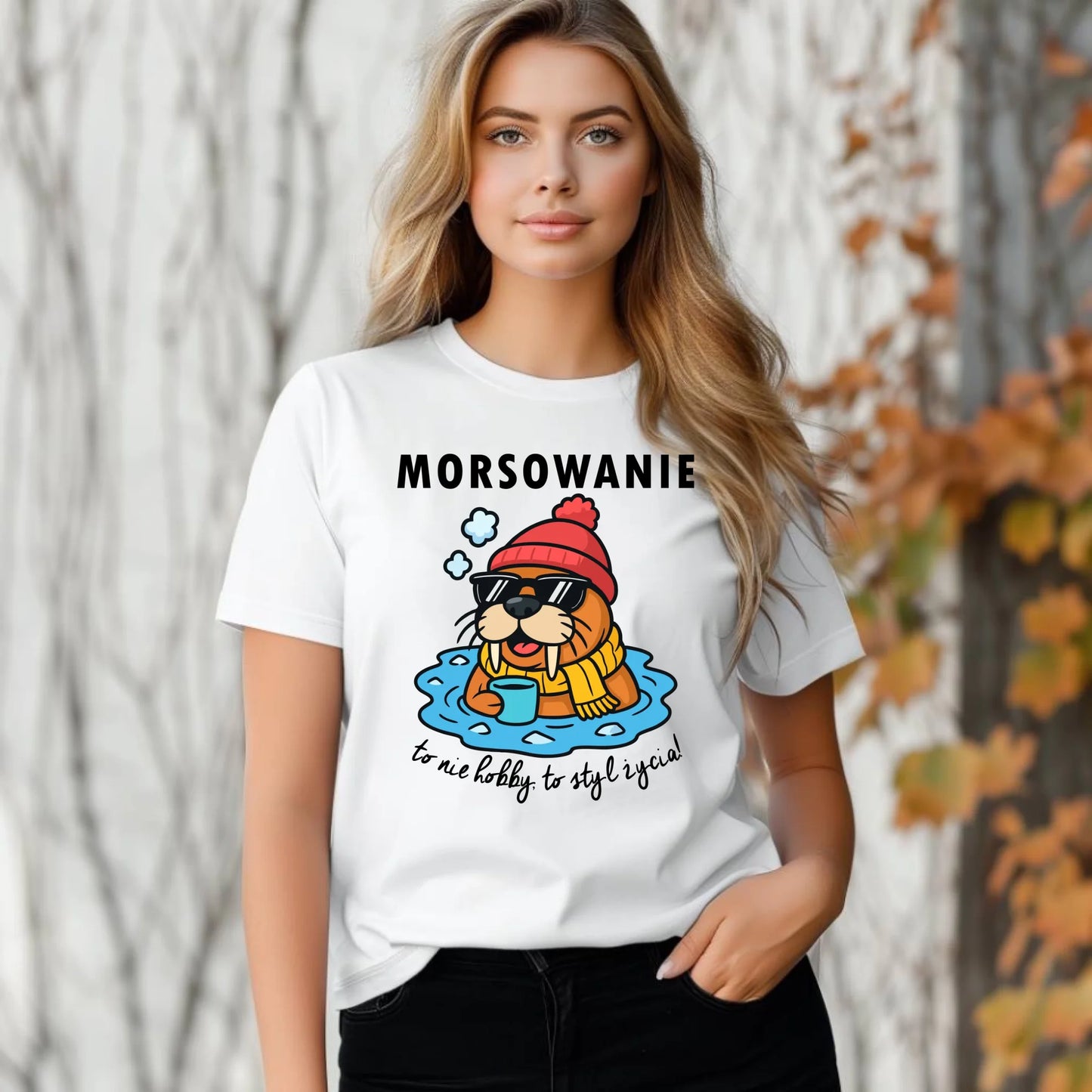 Koszulka damska - prezent dla morsa - Morsowanie to styl życia HM10 - StoryCups.pl