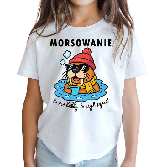 Koszulka dziecięca - prezent dla morsa - Morsowanie to styl życia HM10 - StoryCups.pl