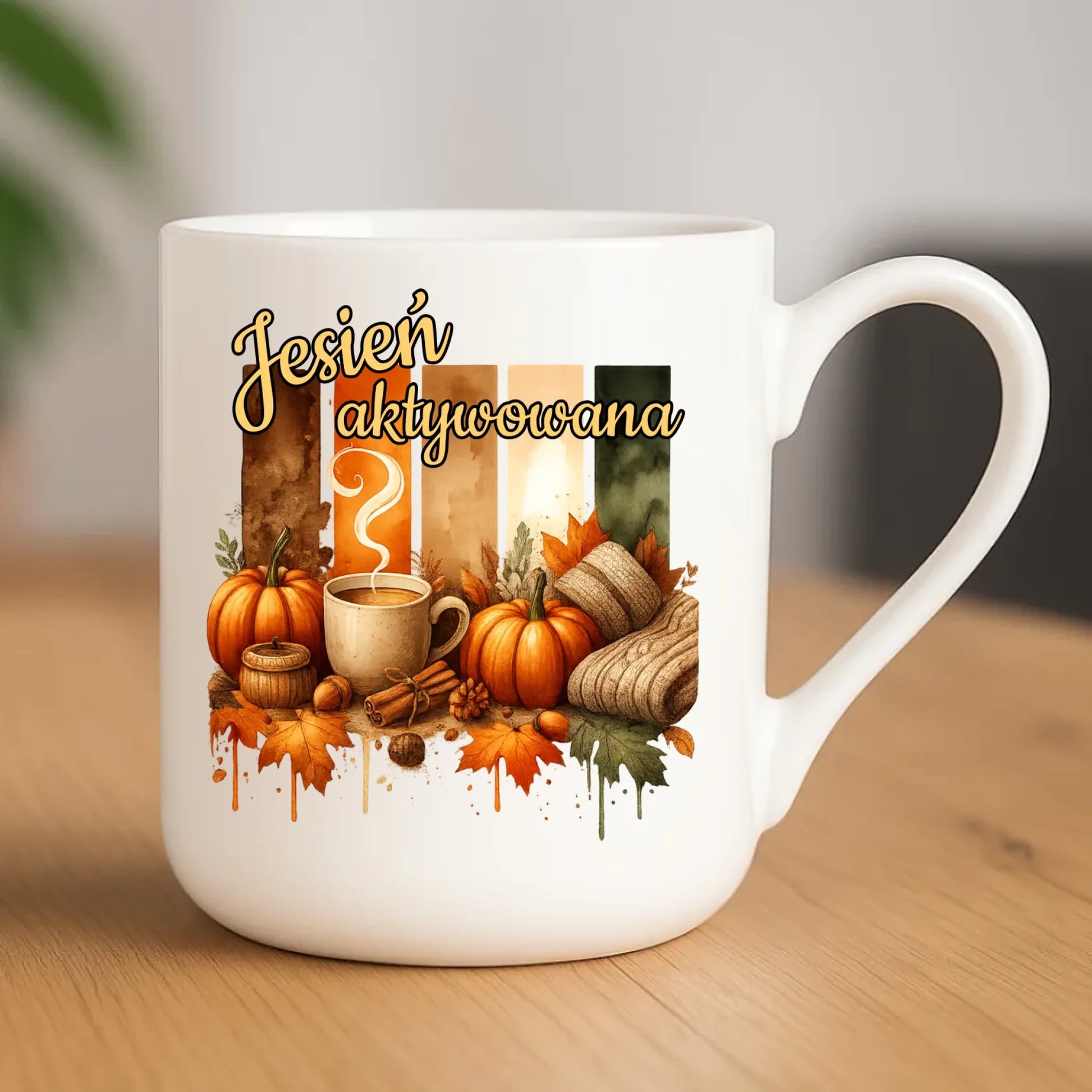 Kubek elegant jesienny - Jesień aktywowana JS26 - StoryCups.pl