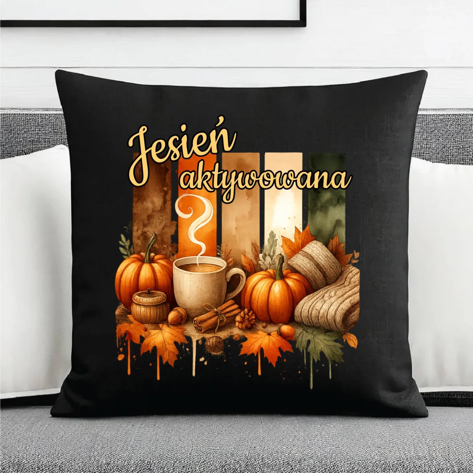 Poduszka dekoracyjna jesienna - Jesień aktywowana JS26 - StoryCups.pl