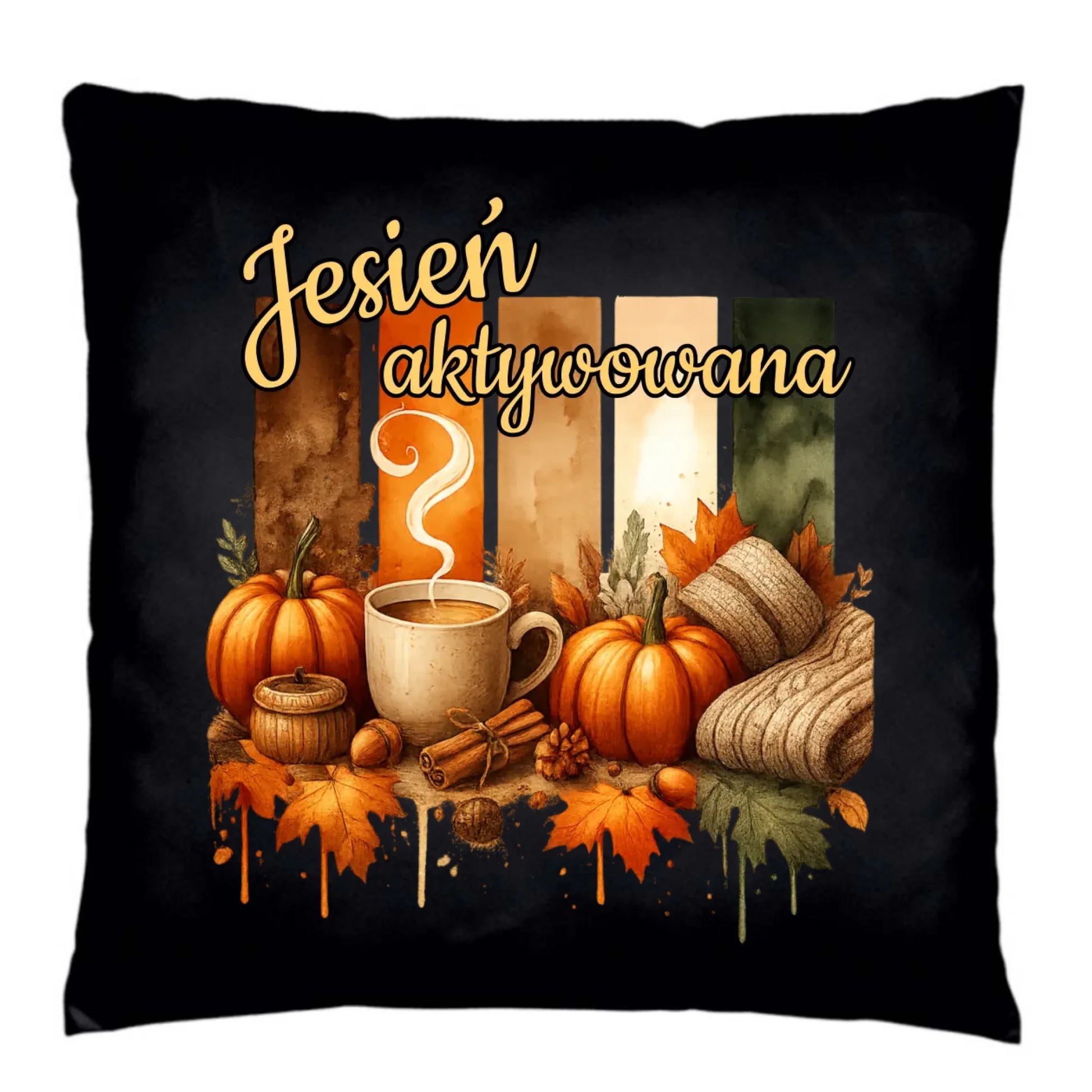 Poduszka dekoracyjna jesienna - Jesień aktywowana JS26 - StoryCups.pl